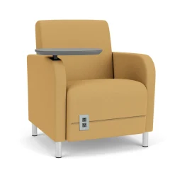 Parkside Powered Guest Chair with Swivel Tablet in Standard Upholstery