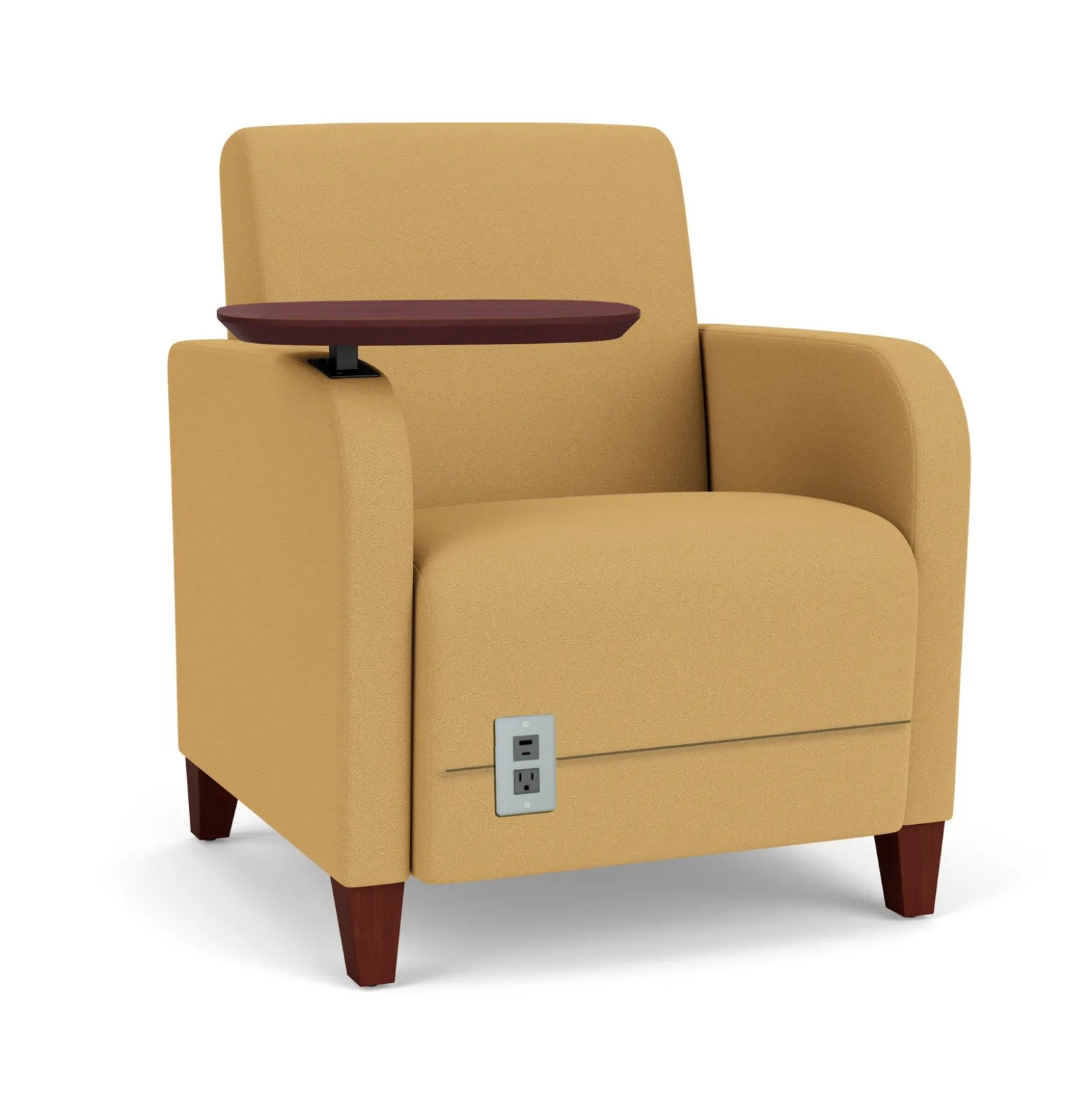 Parkside Powered Guest Chair with Swivel Tablet in Standard Upholstery