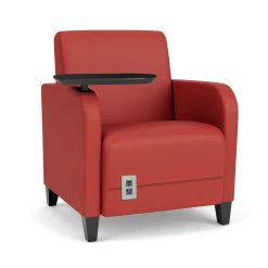 Parkside Powered Guest Chair with Swivel Tablet in Designer Upholstery