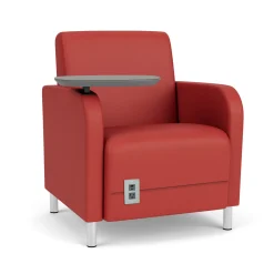 Parkside Powered Guest Chair with Swivel Tablet in Designer Upholstery