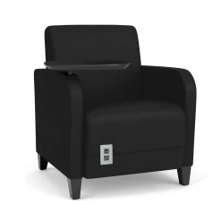 Parkside Powered Guest Chair with Swivel Tablet in Designer Upholstery