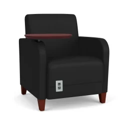 Parkside Powered Guest Chair with Swivel Tablet in Designer Upholstery