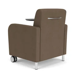 Parkside Powered Guest Chair with Tablet and Casters in Designer Upholstery