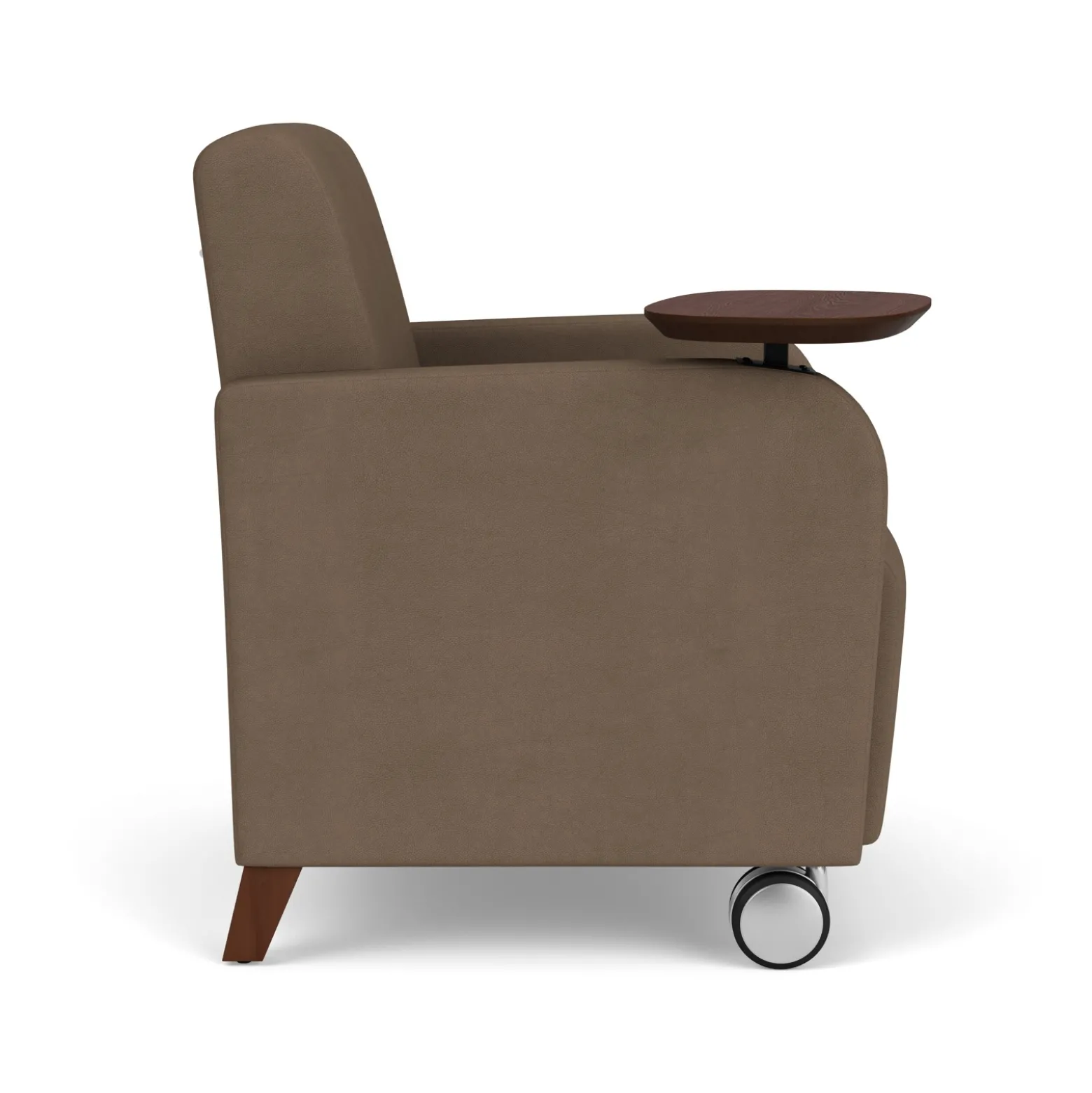Parkside Powered Guest Chair with Tablet and Casters in Designer Upholstery