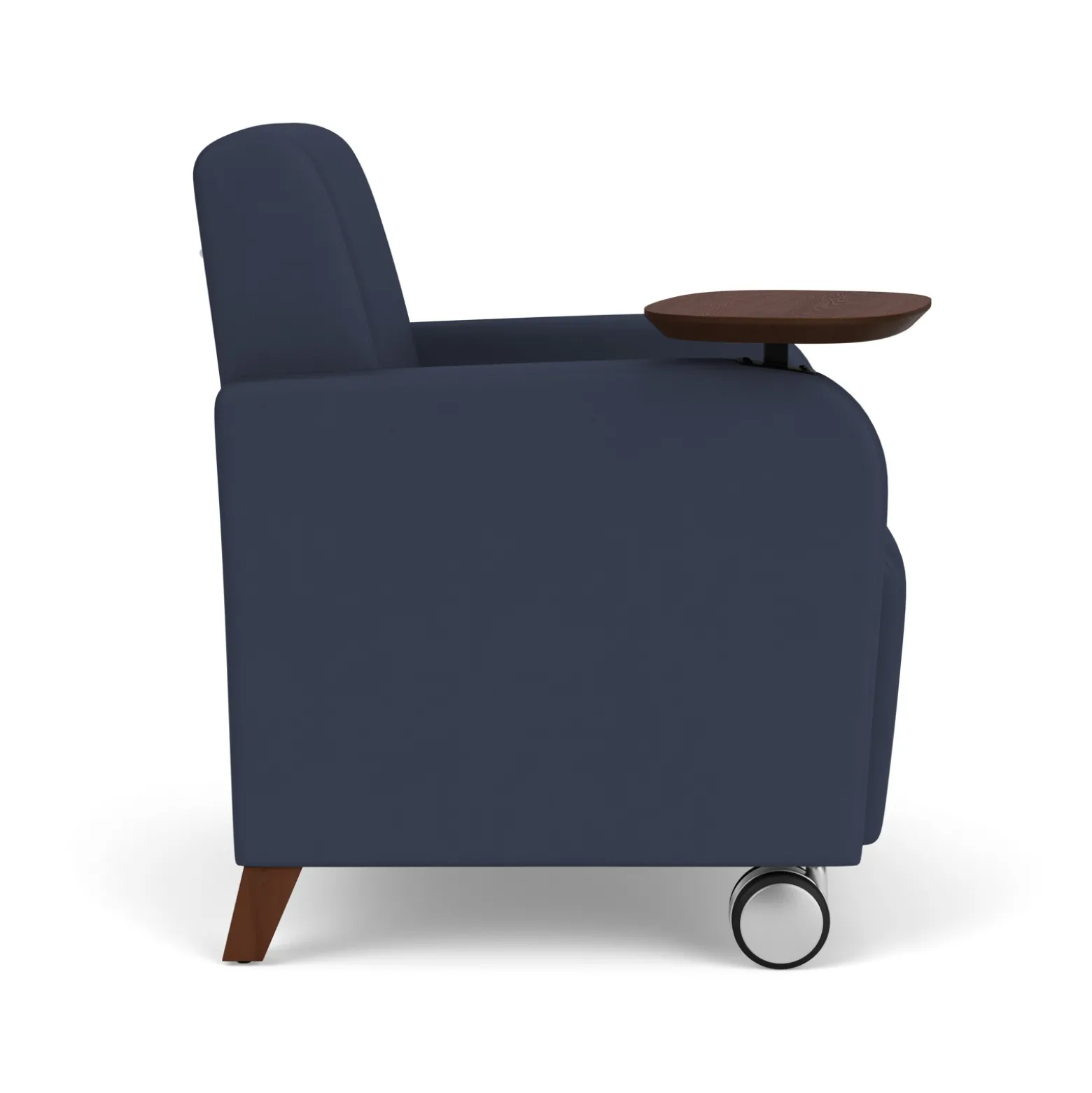 Parkside Powered Guest Chair with Tablet and Casters in Designer Upholstery