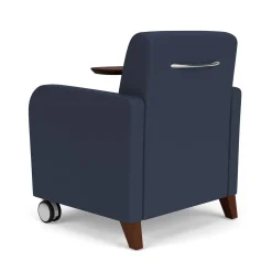 Parkside Powered Guest Chair with Tablet and Casters in Designer Upholstery