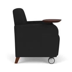 Parkside Powered Guest Chair with Tablet and Casters in Designer Upholstery