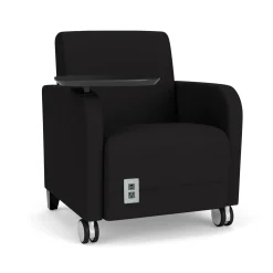 Parkside Powered Guest Chair with Tablet and Casters in Standard Upholstery
