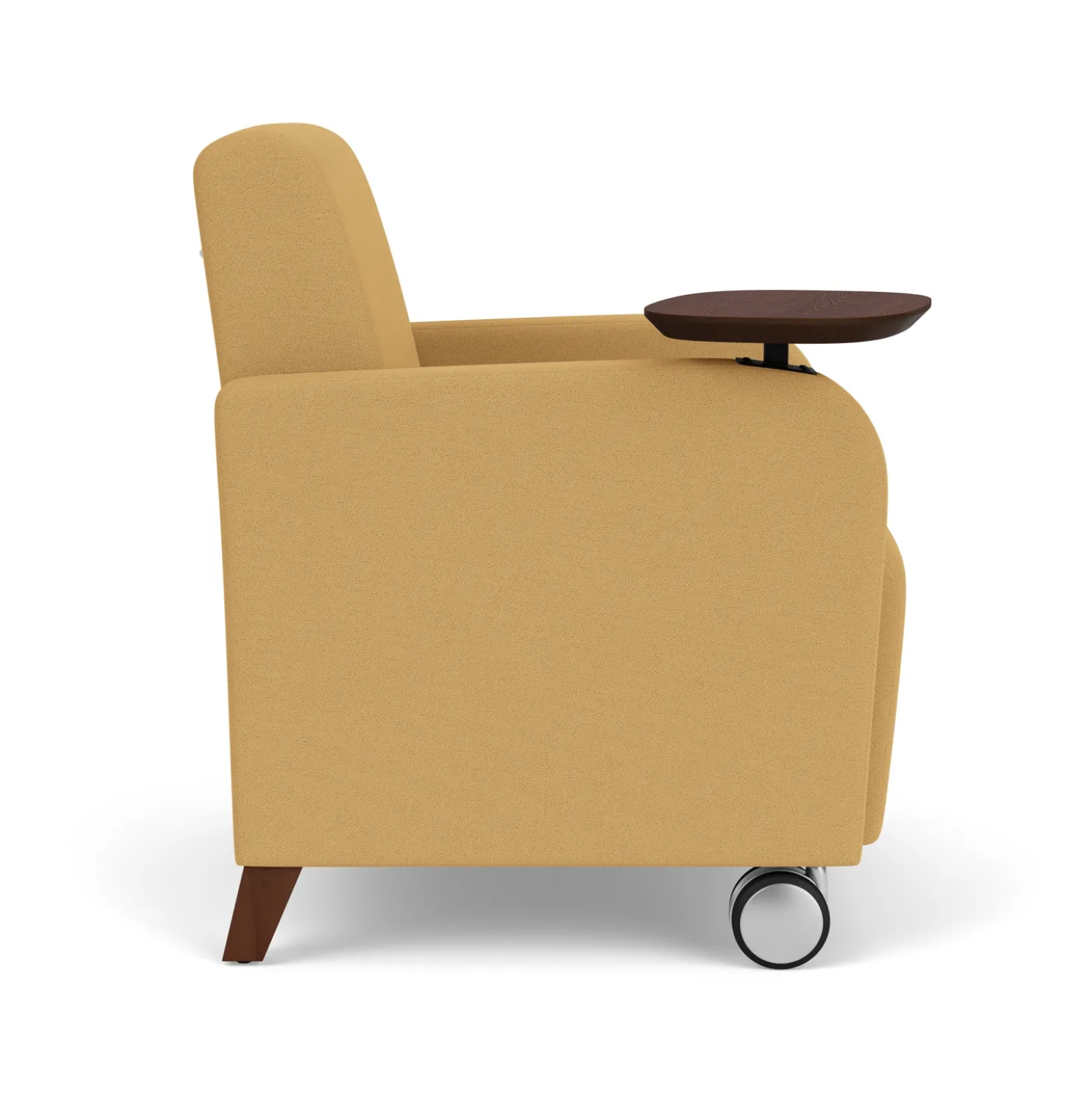 Parkside Powered Guest Chair with Tablet and Casters in Standard Upholstery