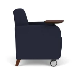 Parkside Powered Guest Chair with Tablet and Casters in Standard Upholstery