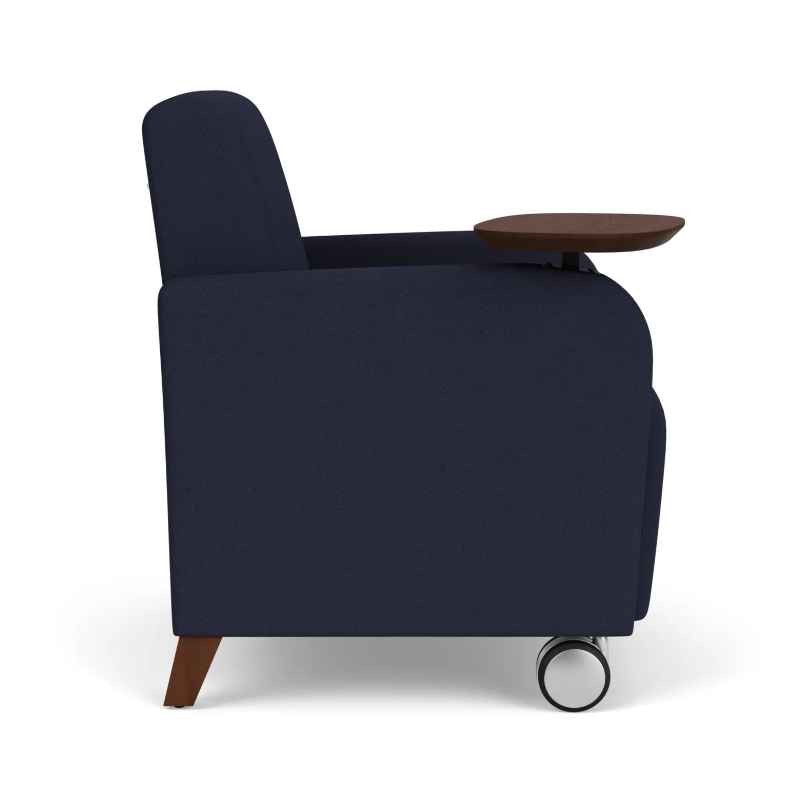 Parkside Powered Guest Chair with Tablet and Casters in Standard Upholstery