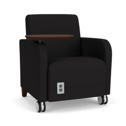 Parkside Powered Guest Chair with Tablet and Casters in Standard Upholstery
