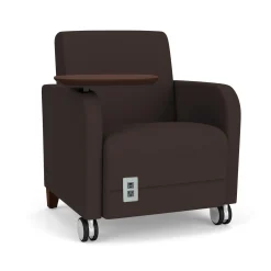 Parkside Powered Guest Chair with Tablet and Casters in Standard Upholstery
