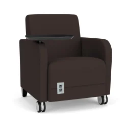 Parkside Powered Guest Chair with Tablet and Casters in Standard Upholstery