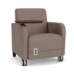 Parkside Powered Guest Chair with Tablet and Casters in Standard Upholstery