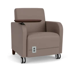 Parkside Powered Guest Chair with Tablet and Casters in Standard Upholstery