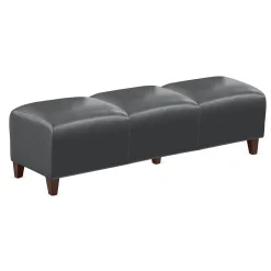 Parkside Three Seat Bench in Faux Leather - 65