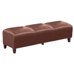 Parkside Three Seat Bench in Faux Leather - 65
