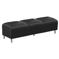 Parkside Three Seat Bench in Faux Leather - 65