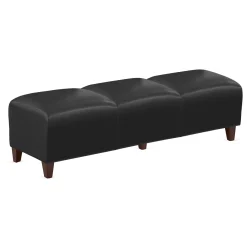 Parkside Three Seat Bench in Faux Leather - 65