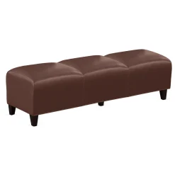 Parkside Three Seat Bench in Faux Leather - 65