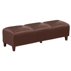 Parkside Three Seat Bench in Faux Leather - 65