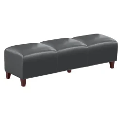 Parkside Three Seat Bench in Faux Leather - 65