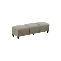 Parkside Three Seat Bench in Polyurethane or Fabric - 64.5"W