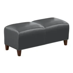 Parkside Two Seat Bench in Faux Leather - 43