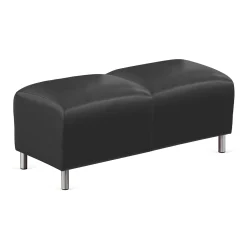 Parkside Two Seat Bench in Faux Leather - 43