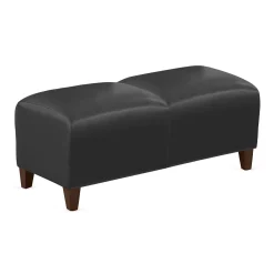 Parkside Two Seat Bench in Faux Leather - 43
