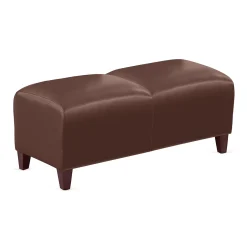 Parkside Two Seat Bench in Faux Leather - 43