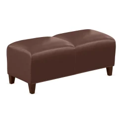 Parkside Two Seat Bench in Faux Leather - 43