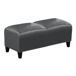 Parkside Two Seat Bench in Faux Leather - 43
