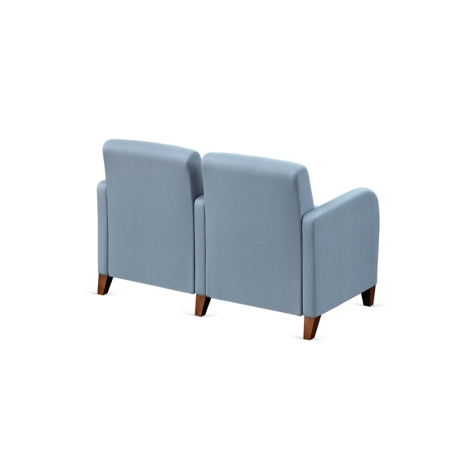 Parkside Two Seater with Center Arm in Polyurethane or Fabric - 51.5"W
