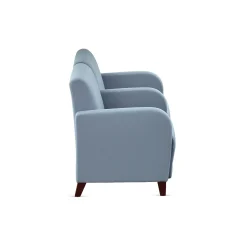 Parkside Two Seater with Center Arm in Polyurethane or Fabric - 51.5