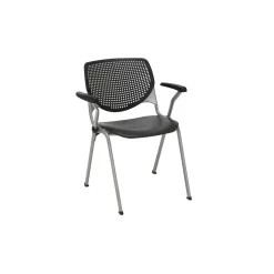 Perforated Back Poly Stack Chair with Arms - 400 lb. Capacity