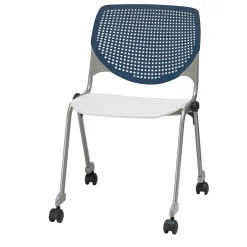 Perforated Back Polypropylene Stack Chair with Casters