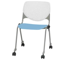 Perforated Back Polypropylene Stack Chair with Casters