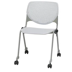 Perforated Back Polypropylene Stack Chair with Casters