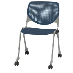 Perforated Back Polypropylene Stack Chair with Casters