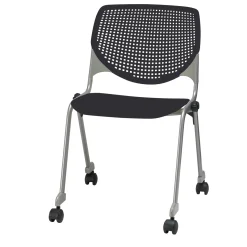 Perforated Back Polypropylene Stack Chair with Casters