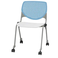 Perforated Back Polypropylene Stack Chair with Casters