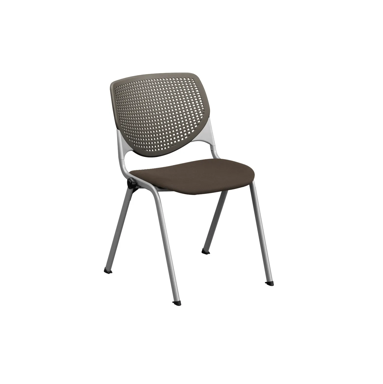Perforated Poly Back and Upholstered Seat Stack Chair - 400 lb. Capacity