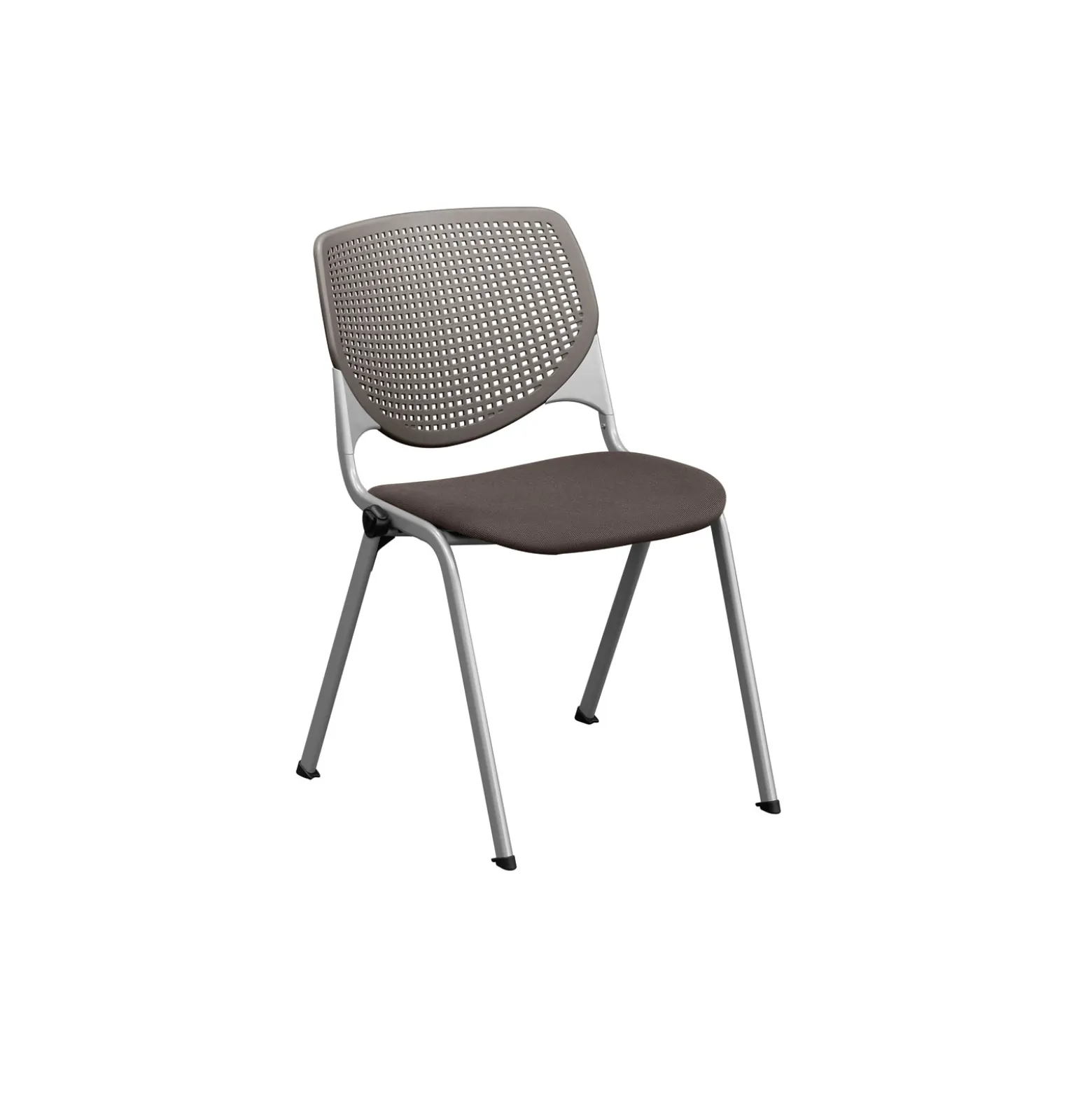 Perforated Poly Back and Upholstered Seat Stack Chair - 400 lb. Capacity