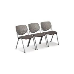Perforated Poly Back and Upholstered Seat Stack Chair - 400 lb. Capacity