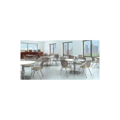 Perforated Poly Back and Upholstered Seat Stack Chair - 400 lb. Capacity