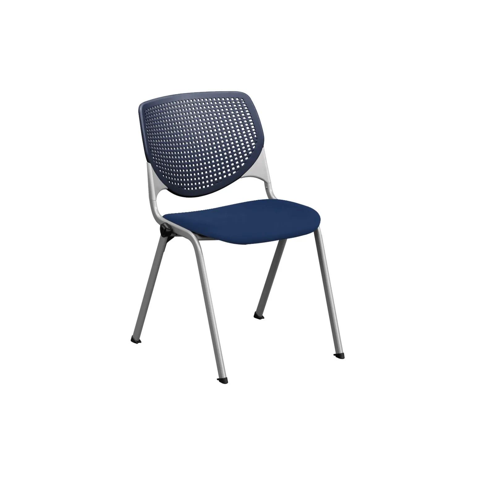 Perforated Poly Back and Upholstered Seat Stack Chair - 400 lb. Capacity