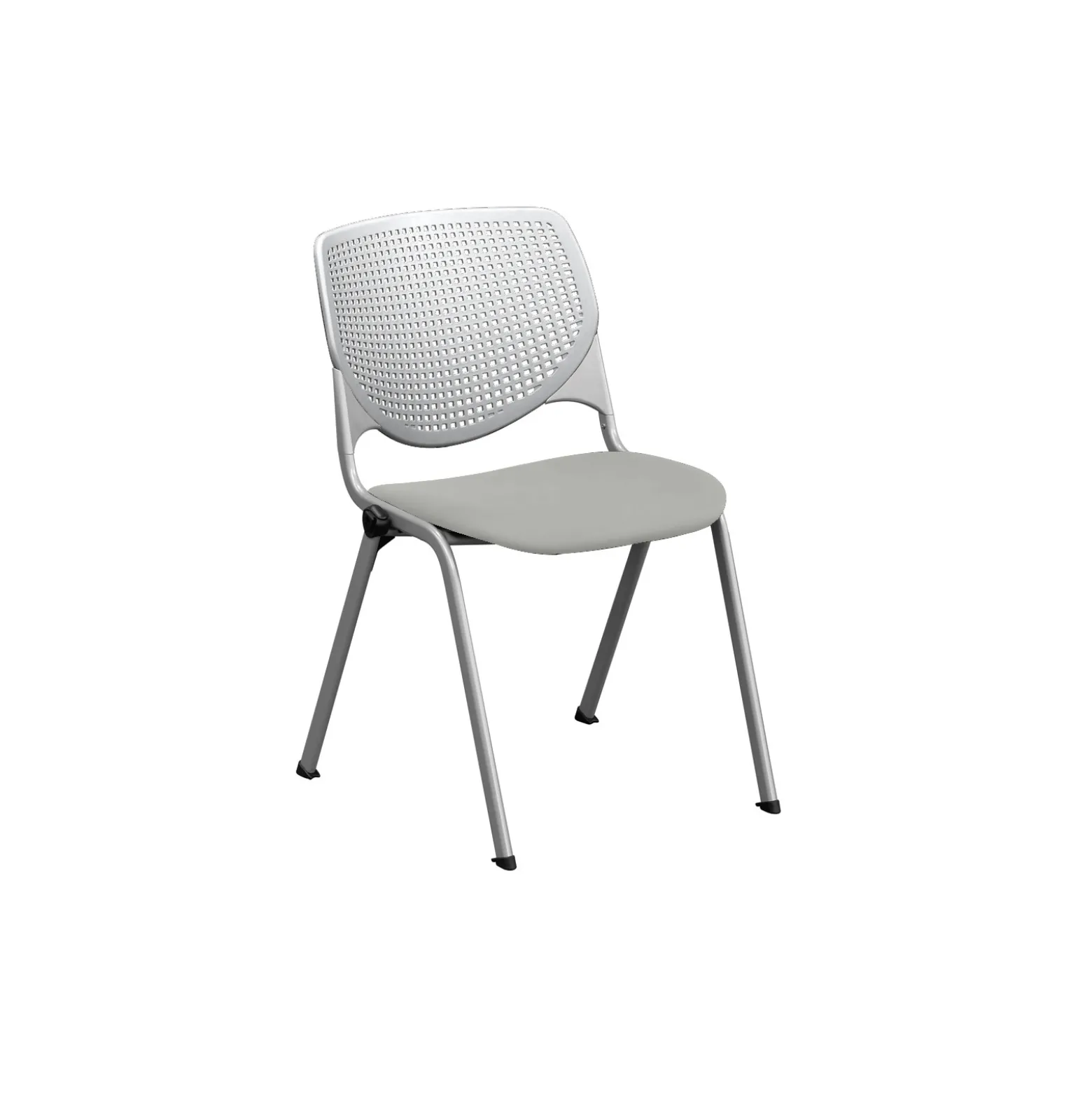 Perforated Poly Back and Upholstered Seat Stack Chair - 400 lb. Capacity