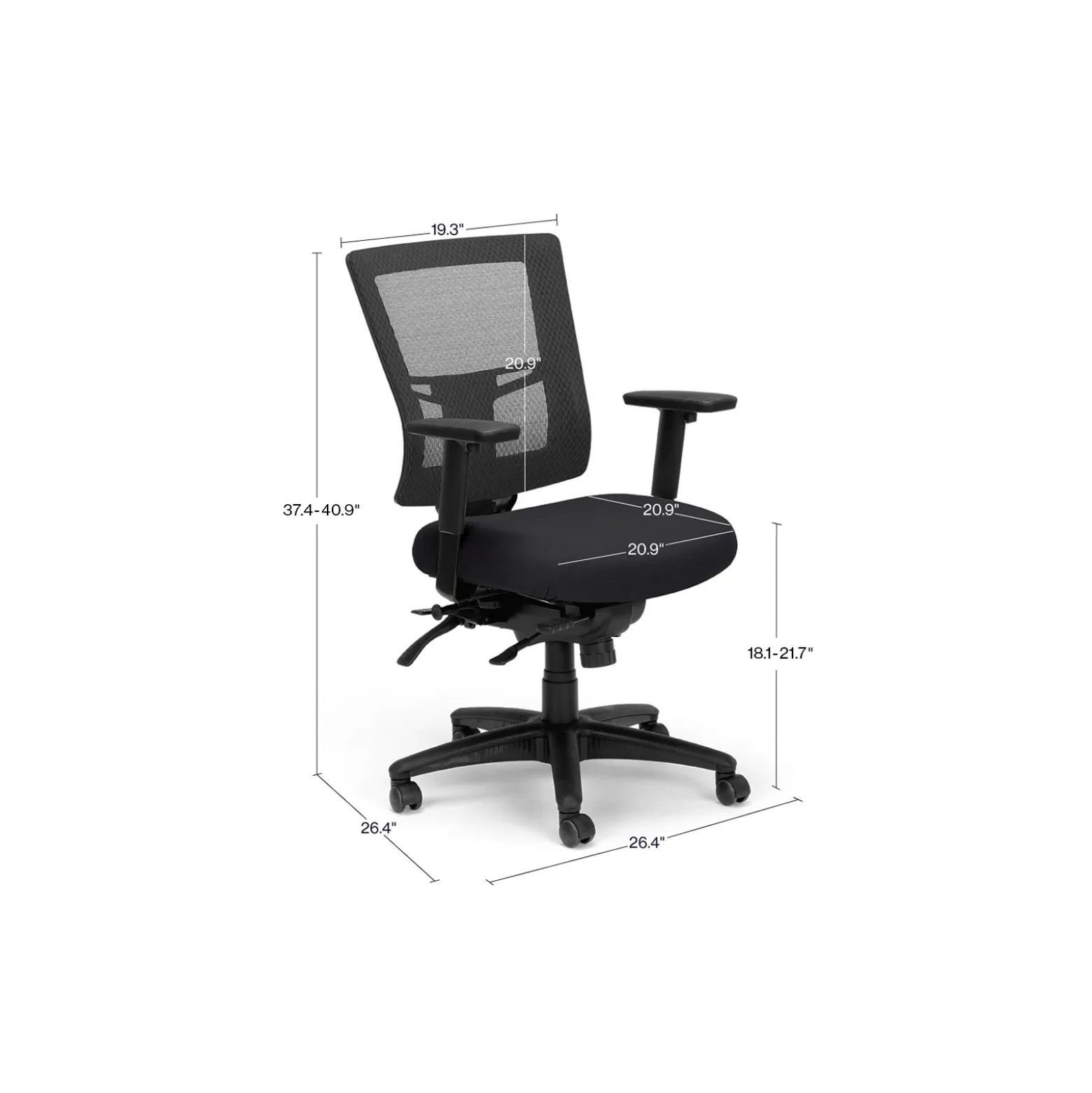 Perspective Mesh Mid-Back Ergonomic Office Chair